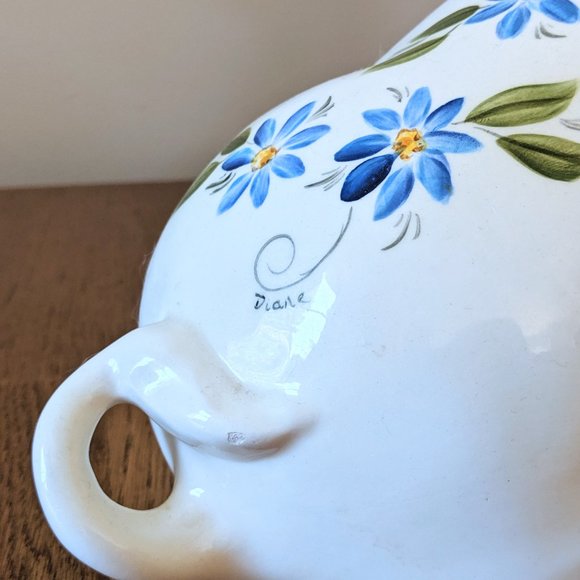 Vintage Large Pottery Piggy Bank Handpainted - Picture 6 of 8